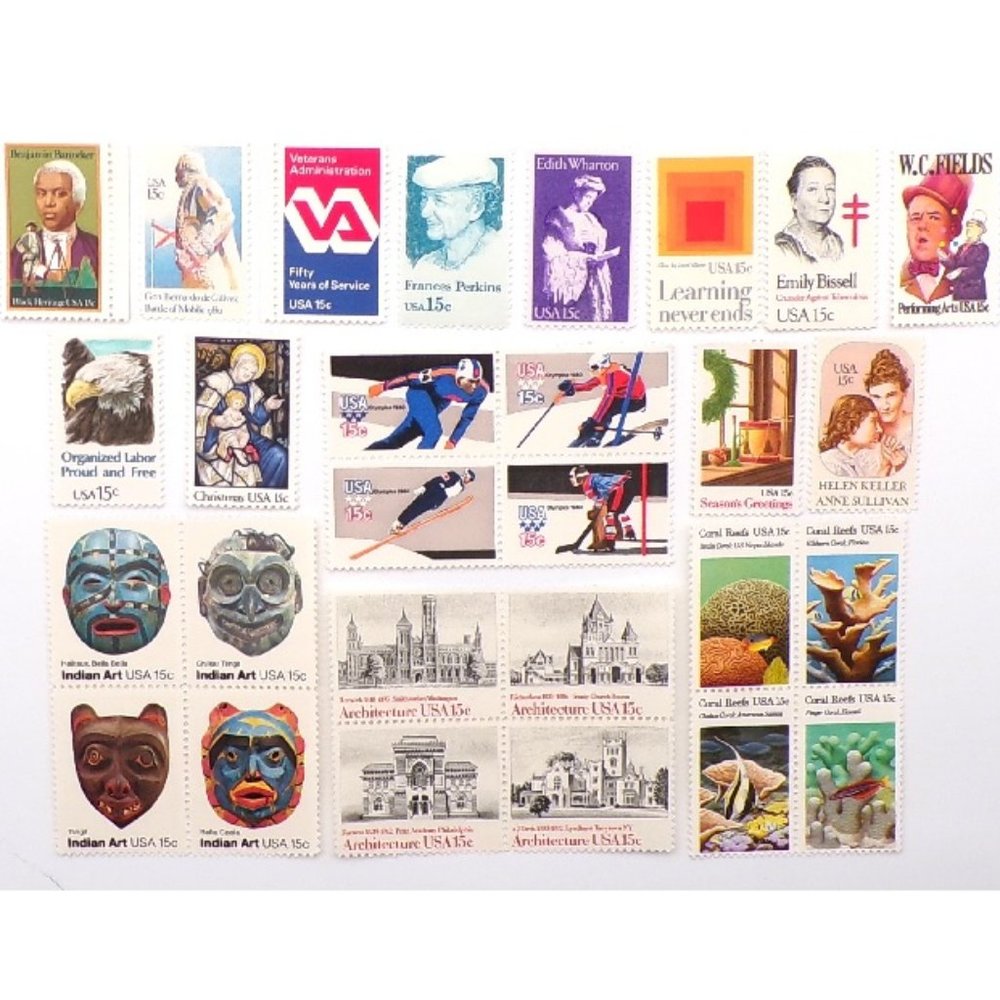 1980 United States Commemorative Stamp Year Set